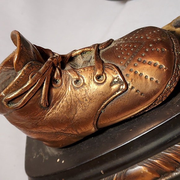 Vintage Bronze Baby Shoes Set of Two - Picture 6 of 7